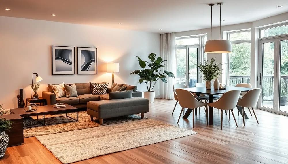 Jak ustawić meble w salonie z jadalnią, aby maksymalnie wykorzystać przestrzeń