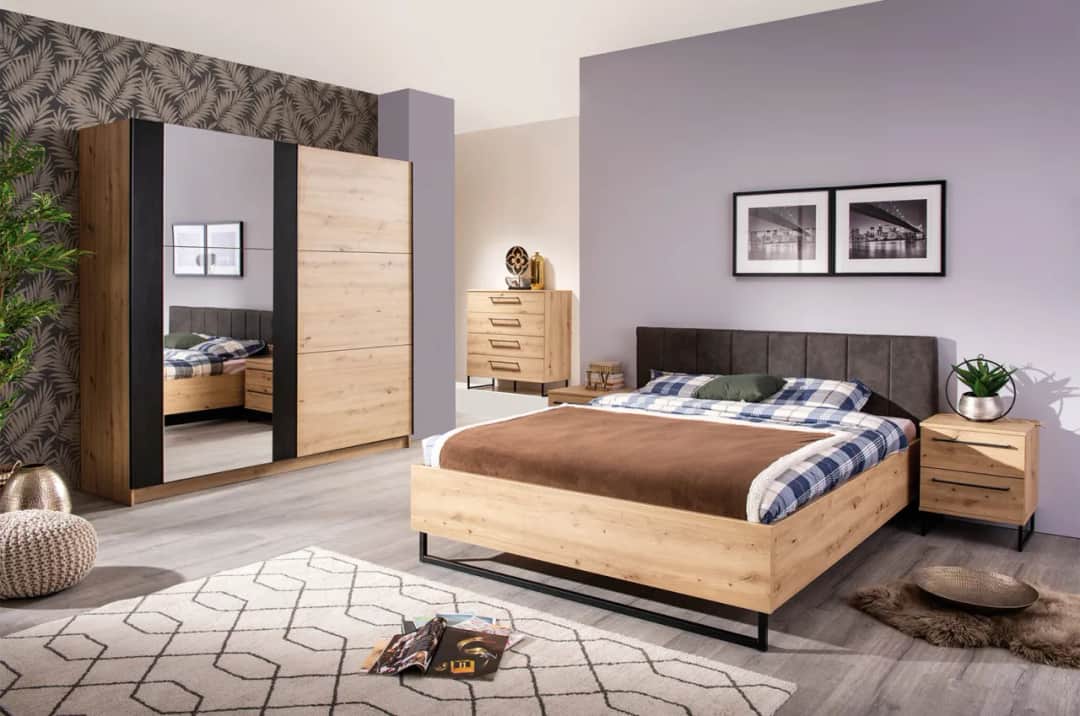 Idealne kolory ścian do sypialni z dębem sonoma, które zachwycają